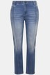 Boyfriend-jeans, dekorative sømmer, vide ben, 4-lommers snitt