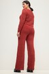 Pantalon en maille ajourée à coupe large, taille élastique et short opaque
