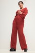 Pantalon en maille ajourée à coupe large, taille élastique et short opaque