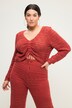 Ajour-sweater i loos fit, med samlingsbånd, bølgesøm og lange ærmer