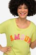 T-skjorte, classic fit, AMOUR, halve ermer