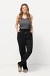 Slip-on-bukser Rose, brede ben, elastisk linning, crepe