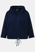 Bluse, musselin, hette, oversized, 3/4-ermer