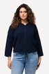 Bluse, musselin, hette, oversized, 3/4-ermer