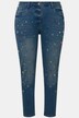 7/8-lange jeans, slim fit, små pyntesten 5 lommer
