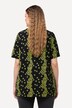 T-shirt, bloemen, sierplooien, V-hals, korte mouwen
