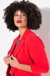 Blazer, forma abierta, cuello con solapa, manga larga