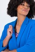 Blazer, forma abierta, cuello con solapa, manga larga