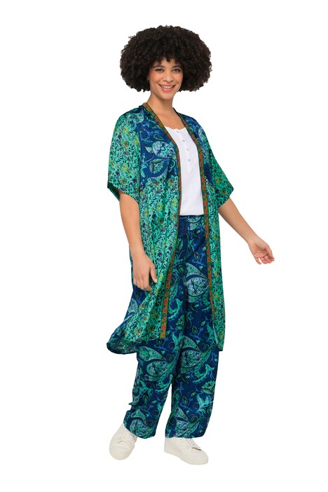 Kaftan, oversize, otevřený střih, vzor, 3/4 rukávy