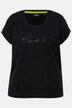 T-shirt, Love, knopen, oversized, ronde hals, korte mouwen