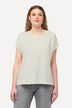 T-shirt oversized, imprimé Love. Col rond, manches courtes et boutons.