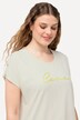 T-shirt oversized, imprimé Love. Col rond, manches courtes et boutons.