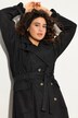 Denim trenchcoat, reverskraag, vintage, dubbele rij knopen