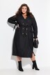 Denim trenchcoat, reverskraag, vintage, dubbele rij knopen