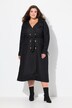 Denim trenchcoat, reverskraag, vintage, dubbele rij knopen