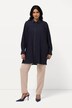 Geplooide blouse, A-lijn, overhemdkraag, lange mouwen