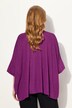 T-shirt, glittereffekt, oversize, rullekrave, halve ærmer