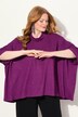 T-shirt, glittereffekt, oversize, rullekrave, halve ærmer