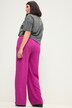 Pantalón, pernera ancha, crespón, cintura elástica
