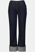 Jeans Mary, brede ben, manchetkant, stretchdenim