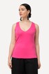 Débardeur col en V en jersey côtelé, coupe Slim Fit
