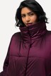 Lange doorgestikte bodywarmer, waterafstotend, opstaande kraag, mouwloos