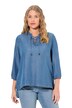 Lyocellová tunika, džínový vzhled, tunikový výstřih, 3/4 rukávy