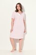 Chemise de nuit avec décolleté en V et manches courtes, détails en satin