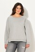 Sudadera, remaches decorativos, oversize, cuello redondo, manga larga