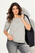 Sudadera, remaches decorativos, oversize, cuello redondo, manga larga