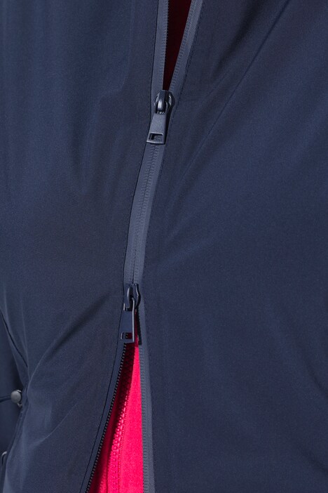Veste de pluie imperméable, avec fermeture à glissière à double sens et pochette de rangement