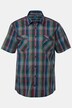 Boston Park rutete skjorte, halvermet, magepassform, comfort fit, opptil 8 XL