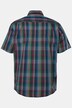 Boston Park rutete skjorte, halvermet, magepassform, comfort fit, opptil 8 XL