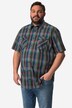 Boston Park rutete skjorte, halvermet, magepassform, comfort fit, opptil 8 XL