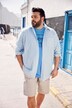 Boston Park skjorte i hørlook, lange ærmer, striber, Kent-krave, Comfort Fit, op til str. 8 XL