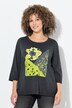 Shirt, patchprint, ronde hals, 3/4-mouwen, rolranden