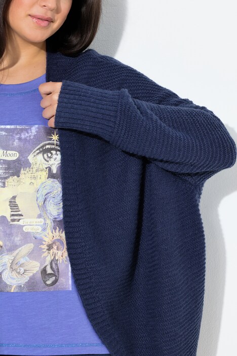 Vest, egg-shape, wolgehalte, open model