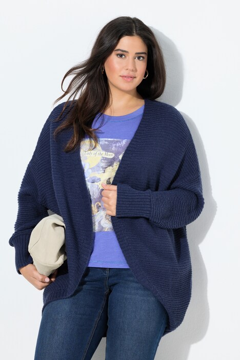Vest, egg-shape, wolgehalte, open model