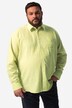 Camicia Boston Park in misto lino con vestibilità comoda, righe, colletto ad apertura inglese e maniche lunghe, fino alla tg. 8XL