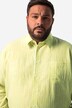 Camicia Boston Park in misto lino con vestibilità comoda, righe, colletto ad apertura inglese e maniche lunghe, fino alla tg. 8XL
