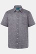 Košile Boston Park, lněná směs, krátké rukávy, pruhy, Kent límeček, Comfort střih, do 8XL