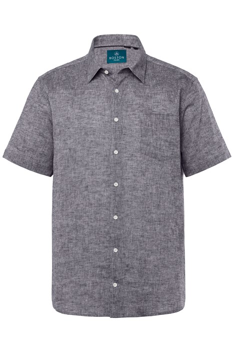 Košile Boston Park, lněná směs, krátké rukávy, pruhy, Kent límeček, Comfort střih, do 8XL