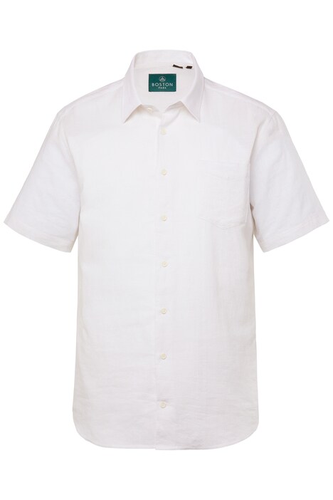 Košile Boston Park, lněná směs, krátké rukávy, pruhy, Kent límeček, Comfort střih, do 8XL