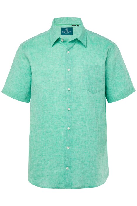 Košile Boston Park, lněná směs, krátké rukávy, pruhy, Kent límeček, Comfort střih, do 8XL