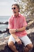 Košile Boston Park, lněná směs, krátké rukávy, pruhy, Kent límeček, Comfort střih, do 8XL