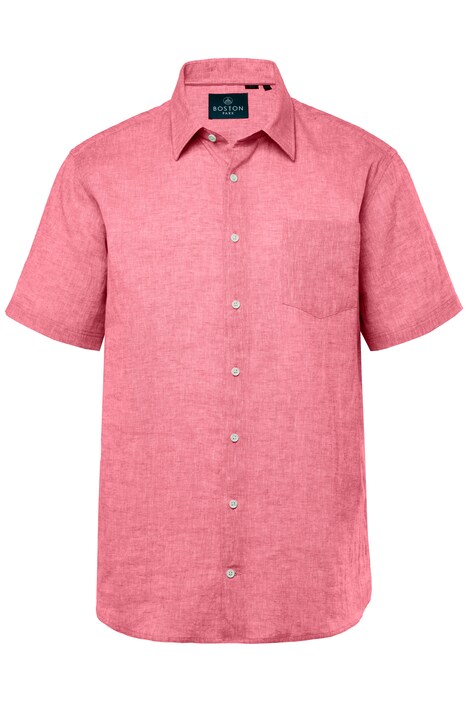Košile Boston Park, lněná směs, krátké rukávy, pruhy, Kent límeček, Comfort střih, do 8XL