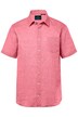 Košile Boston Park, lněná směs, krátké rukávy, pruhy, Kent límeček, Comfort střih, do 8XL