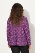 Bluse, smockdetaljer, A-linje, ståkrage, lange ermer