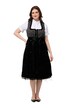 Dirndl, leopardí top, hranatý výstřih, bez rukávů
