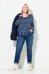 Jean Mom jambe large, rivets fantaisie et taille confortable